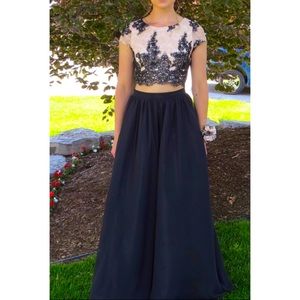 PROM DRESS - Pink and Black